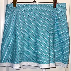 Peter Millar Teal Wine Glasses Golf Skort
